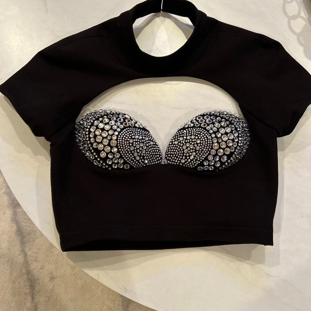 AREA embellished top